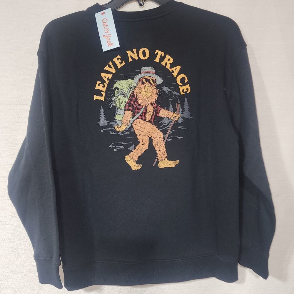 Cat & jack bigfoot ''leave no trace'' sweatshirt Kids Large 10/12
